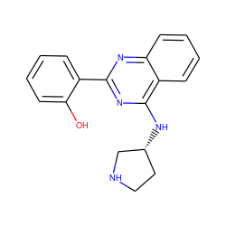 Oc1ccccc1-c1nc(N[C@@H]2CCNC2)c2ccccc2n1 ZINC000059275533