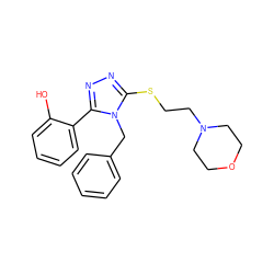 Oc1ccccc1-c1nnc(SCCN2CCOCC2)n1Cc1ccccc1 ZINC000013123834