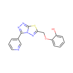 Oc1ccccc1OCc1nn2c(-c3cccnc3)nnc2s1 ZINC000299829251