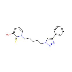 Oc1cccn(CCCCCn2cc(-c3ccccc3)nn2)c1=S ZINC000103256544