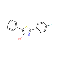 Oc1nc(-c2ccc(F)cc2)sc1-c1ccccc1 ZINC000000012810