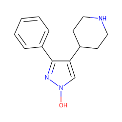 On1cc(C2CCNCC2)c(-c2ccccc2)n1 ZINC000049069328