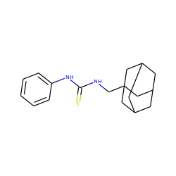 S=C(NCC12CC3CC(CC(C3)C1)C2)Nc1ccccc1 ZINC000007095519