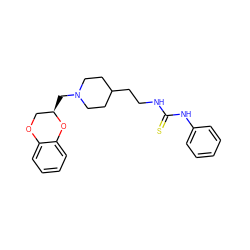 S=C(NCCC1CCN(C[C@@H]2COc3ccccc3O2)CC1)Nc1ccccc1 ZINC000013813675