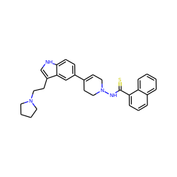 S=C(NN1CC=C(c2ccc3[nH]cc(CCN4CCCC4)c3c2)CC1)c1cccc2ccccc12 ZINC000027854878