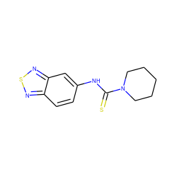 S=C(Nc1ccc2nsnc2c1)N1CCCCC1 ZINC000000312797