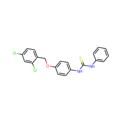 S=C(Nc1ccccc1)Nc1ccc(OCc2ccc(Cl)cc2Cl)cc1 ZINC000000886876