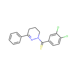 S=C(c1ccc(Cl)c(Cl)c1)N1CCCC(c2ccccc2)=N1 ZINC000000018025