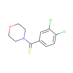 S=C(c1ccc(Cl)c(Cl)c1)N1CCOCC1 ZINC000000472363