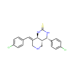 S=C1N[C@@H]2/C(=C/c3ccc(Cl)cc3)CNC[C@H]2[C@@H](c2ccc(Cl)cc2)N1 ZINC000103231024