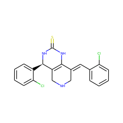 S=C1NC2=C(CNC/C2=C\c2ccccc2Cl)[C@@H](c2ccccc2Cl)N1 ZINC000101679962