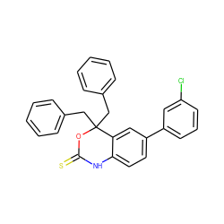 S=C1Nc2ccc(-c3cccc(Cl)c3)cc2C(Cc2ccccc2)(Cc2ccccc2)O1 ZINC000013488877