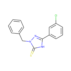 S=c1[nH]c(-c2cccc(Cl)c2)nn1Cc1ccccc1 ZINC000013536849