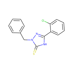 S=c1[nH]c(-c2ccccc2Cl)nn1Cc1ccccc1 ZINC000013536868