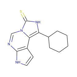 S=c1[nH]c(C2CCCCC2)c2c3cc[nH]c3ncn12 ZINC000205552695