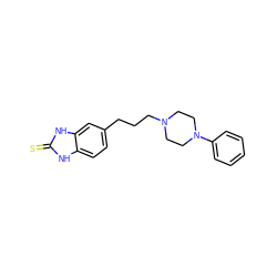 S=c1[nH]c2ccc(CCCN3CCN(c4ccccc4)CC3)cc2[nH]1 ZINC000038422626