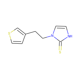 S=c1[nH]ccn1CCc1ccsc1 ZINC000029547030