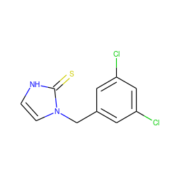 S=c1[nH]ccn1Cc1cc(Cl)cc(Cl)c1 ZINC000013776324