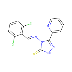 S=c1[nH]nc(-c2ccccn2)n1/N=C/c1c(Cl)cccc1Cl ZINC000005450703