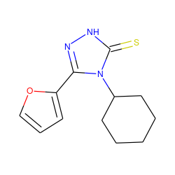 S=c1[nH]nc(-c2ccco2)n1C1CCCCC1 ZINC000000535253