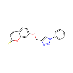 S=c1ccc2ccc(OCc3cn(-c4ccccc4)nn3)cc2o1 ZINC000142319154