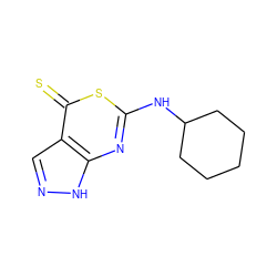 S=c1sc(NC2CCCCC2)nc2[nH]ncc12 ZINC000034396380