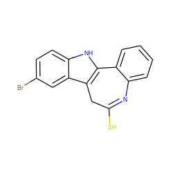 SC1=Nc2ccccc2-c2[nH]c3ccc(Br)cc3c2C1 ZINC000013532073