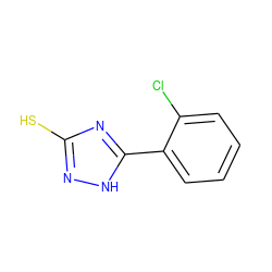 Sc1n[nH]c(-c2ccccc2Cl)n1 ZINC000013115177