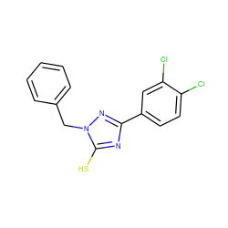 Sc1nc(-c2ccc(Cl)c(Cl)c2)nn1Cc1ccccc1 ZINC000013536860