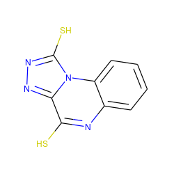 Sc1nc2ccccc2n2c(S)nnc12 ZINC000100203348