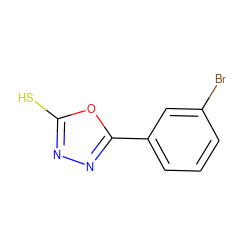 Sc1nnc(-c2cccc(Br)c2)o1 ZINC000000497093