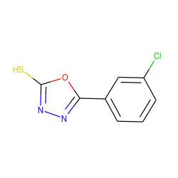 Sc1nnc(-c2cccc(Cl)c2)o1 ZINC000018323877