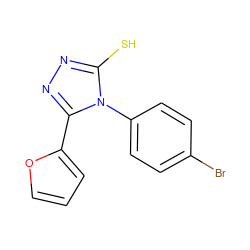 Sc1nnc(-c2ccco2)n1-c1ccc(Br)cc1 ZINC000000407740