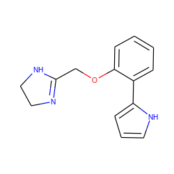 c1c[nH]c(-c2ccccc2OCC2=NCCN2)c1 ZINC000013437829