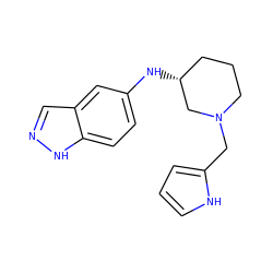 c1c[nH]c(CN2CCC[C@@H](Nc3ccc4[nH]ncc4c3)C2)c1 ZINC000028640358