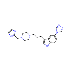 c1c[nH]c(CN2CCN(CCCc3c[nH]c4ccc(-n5cnnc5)cc34)CC2)n1 ZINC000022939203