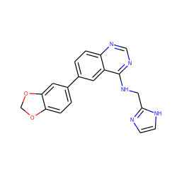 c1c[nH]c(CNc2ncnc3ccc(-c4ccc5c(c4)OCO5)cc23)n1 ZINC000036382598