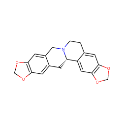 c1c2c(cc3c1OCO3)CN1CCc3cc4c(cc3[C@@H]1C2)OCO4 ZINC000039291516