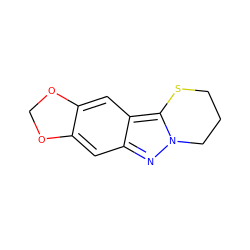 c1c2c(cc3c4n(nc13)CCCS4)OCO2 ZINC000299818996