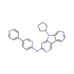 c1cc(-c2ccc(Nc3ncc4c5ccncc5n(C5CCCC5)c4n3)nc2)ccn1 ZINC000117694018