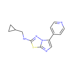 c1cc(-c2cnc3sc(NCC4CC4)nn23)ccn1 ZINC000064475019