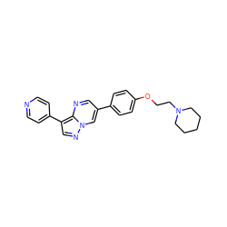 c1cc(-c2cnn3cc(-c4ccc(OCCN5CCCCC5)cc4)cnc23)ccn1 ZINC000013829435