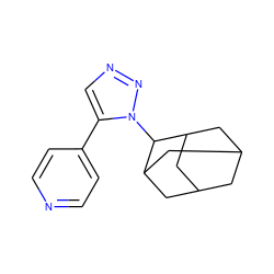 c1cc(-c2cnnn2C2C3CC4CC(C3)CC2C4)ccn1 ZINC000073224764