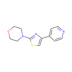 c1cc(-c2csc(N3CCOCC3)n2)ccn1 ZINC000203780355