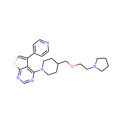 c1cc(-c2csc3ncnc(N4CCC(COCCN5CCCC5)CC4)c23)ccn1 ZINC000223011824