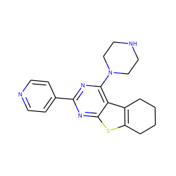 c1cc(-c2nc(N3CCNCC3)c3c4c(sc3n2)CCCC4)ccn1 ZINC000149461416