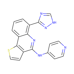 c1cc(-c2nc[nH]n2)c2nc(Nc3ccncc3)c3ccsc3c2c1 ZINC000084620024