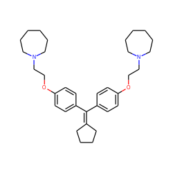 c1cc(C(=C2CCCC2)c2ccc(OCCN3CCCCCC3)cc2)ccc1OCCN1CCCCCC1 ZINC000103230584