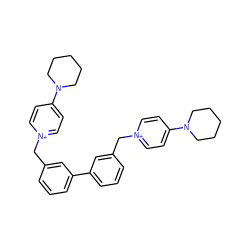 c1cc(C[n+]2ccc(N3CCCCC3)cc2)cc(-c2cccc(C[n+]3ccc(N4CCCCC4)cc3)c2)c1 ZINC000013584359