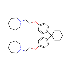 c1cc(C2(c3ccc(OCCN4CCCCCC4)cc3)CCCCC2)ccc1OCCN1CCCCCC1 ZINC000103230615